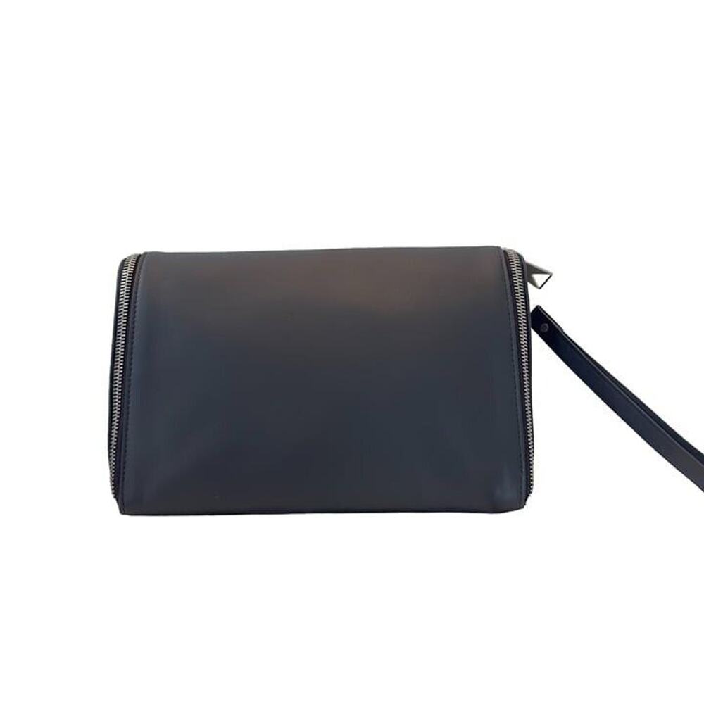 Bottega Veneta Black Leather Pyramid Clutches